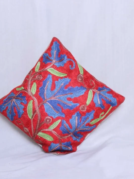 Darl Blue Chinari Chain Stitch Cushion Cover 12*12 | Barzul Collection