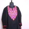 Elegant Black Cashmilon Loose Aari Pheran - Badamweer Collection