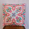 Red Mandala Hand Embroidered Cushion Cover 16*16 | Set of 2