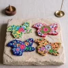 Paper Mache Kashmir Design Fridge Magnet | Kashmiri Souvenir | Set of 2