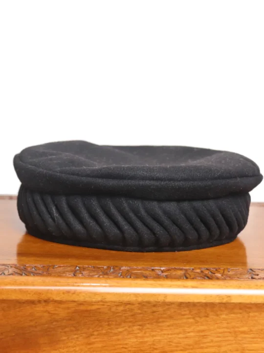 Black Twisted Design Pakol Cap
