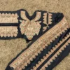 Black and Golden Designer Tilla Patch With Border, Pocket and Sleeves Lace – Koraab Collection