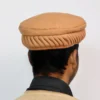 Golden Brown Pakol Zig Zag Cap | Afghani Style