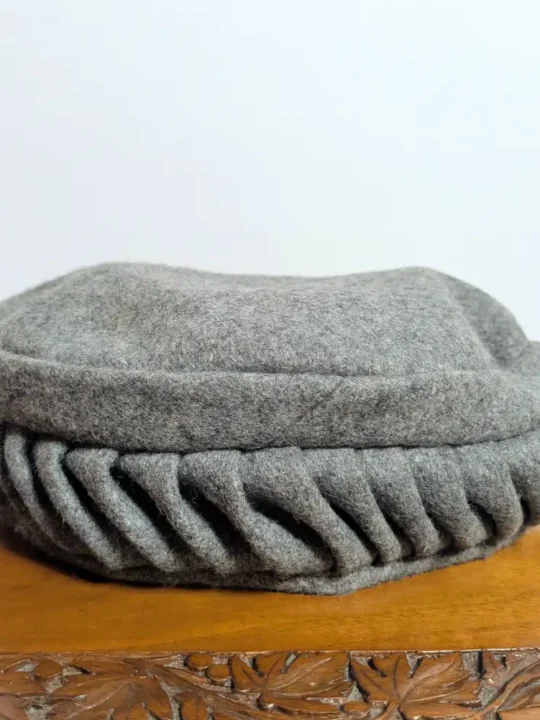 Grey Twisted Design Pakol Cap