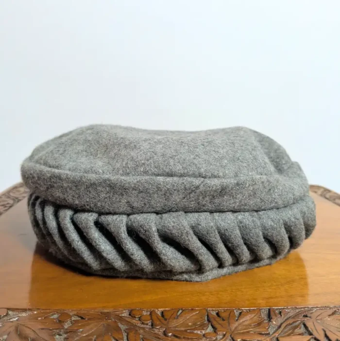 Grey Twisted Design Pakol Cap