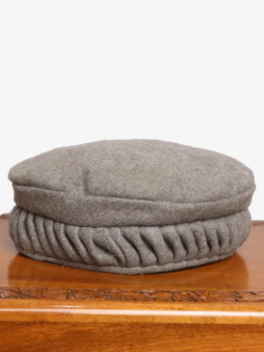 Grey Twisted Design Pakol Cap