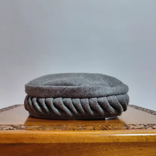 Grey Twisted Design Pakol Cap