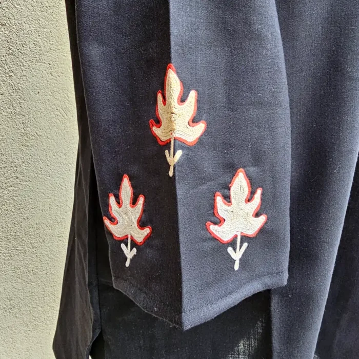 Black Kashmiri Work Top with Aari Embroidery - Image 2