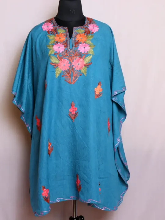 Blue Crush Cotton Short Kaftan for Summer Style - Dalgate Collection