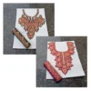 Set of 2 Neck Tilla embroidered Patch with (4.5m) Lace