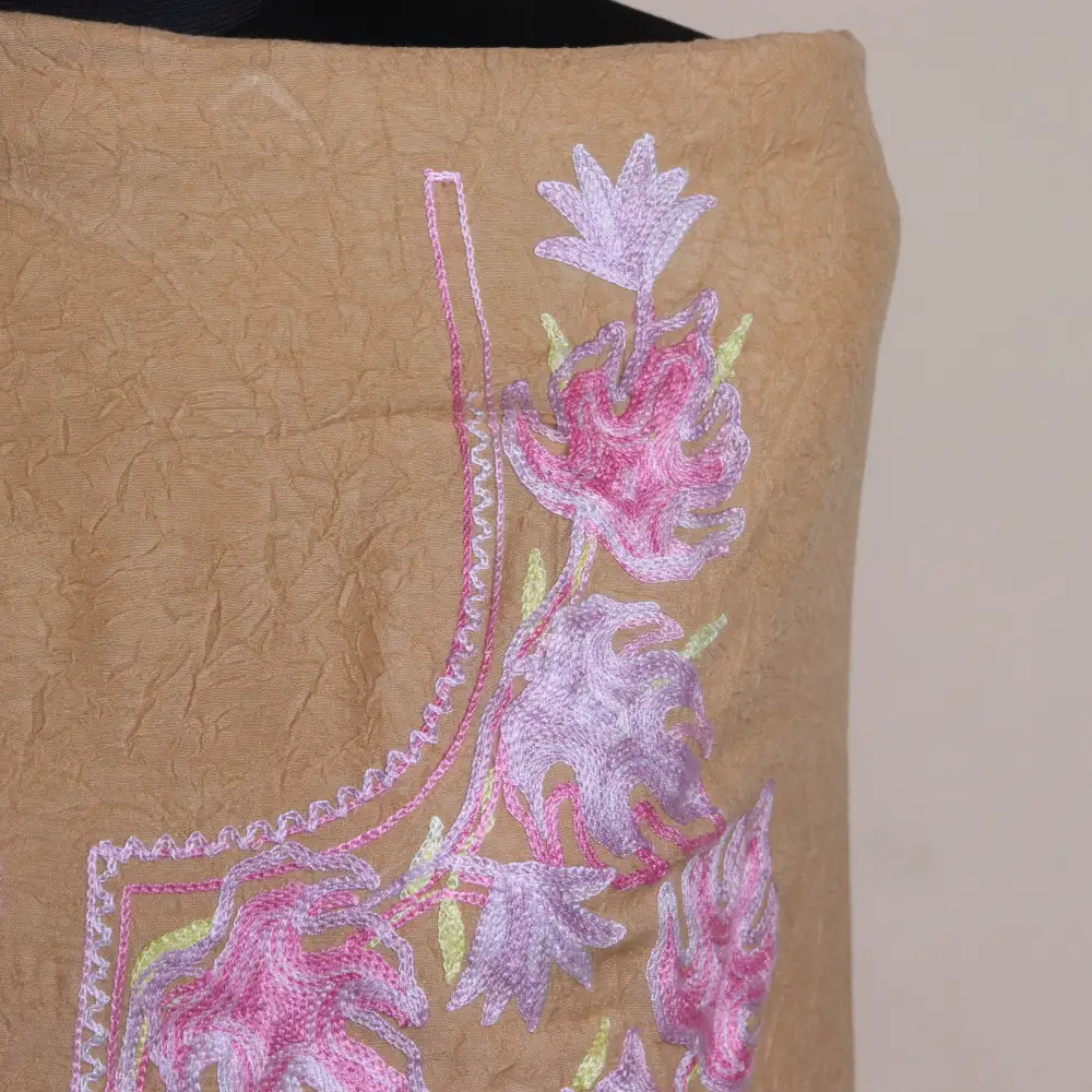 kashmiri cotton dress material Exclusive Rayon Kashmiri Work Dress Materials With Embroidery work In Top & Sleeves & Shifon Fancy embroidery work Duppata With Full Fabric , Stock Available At Both Stores , Book Online ,
