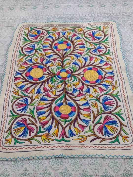 Handcrafted 5.5x4 ft Cotton Wool Namda - A Statement Piece for Elegant Interiors