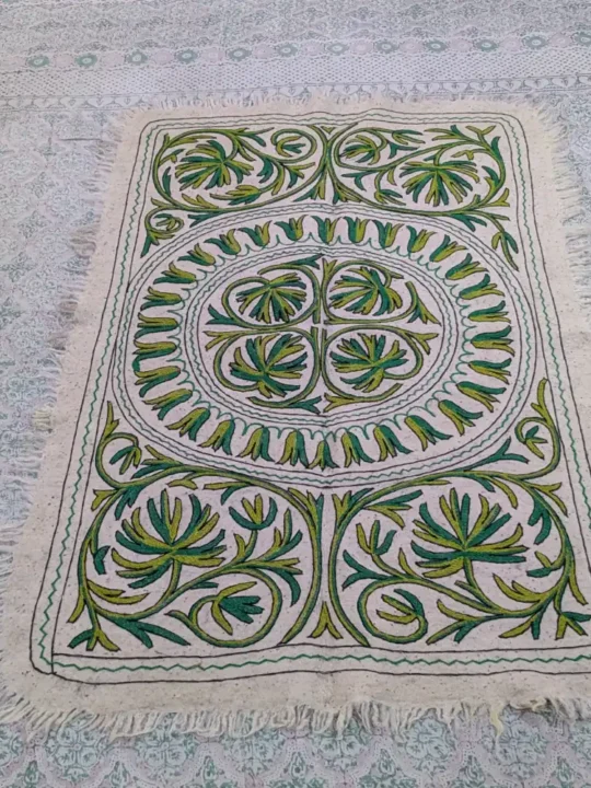 Exquisite 6x3.5 ft Cotton Wool Namda - A Timeless Blend of Art and Comfort