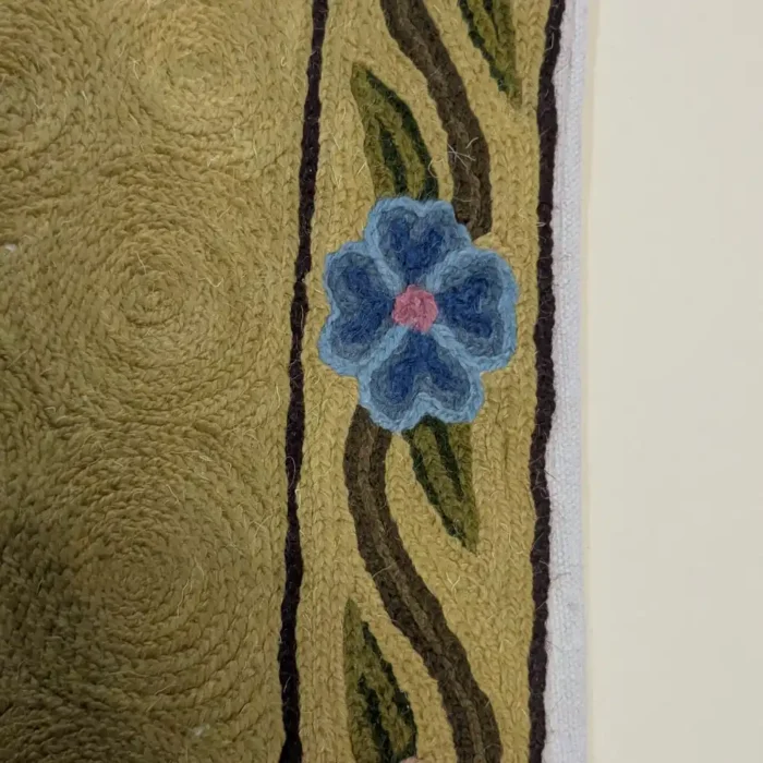 Classic Charm Dusoot Cotton Chain Stitch Cross Design Wall Hanging (3×2 ft) - Image 3