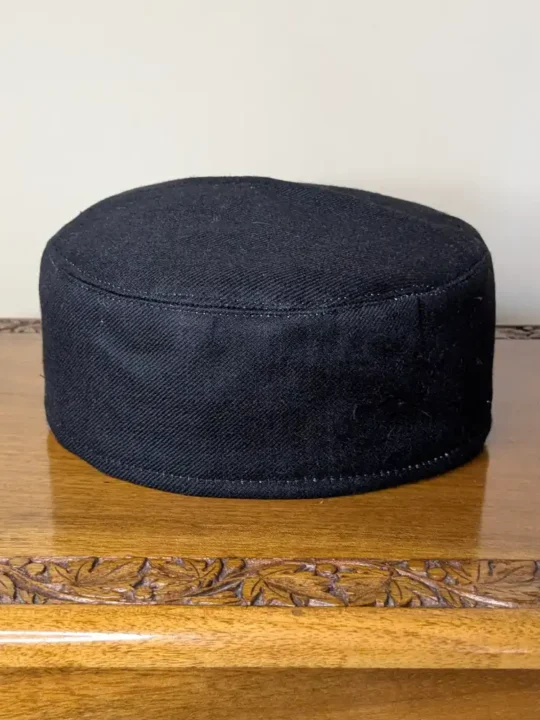 Afreen Plain Black Pashmina Cap