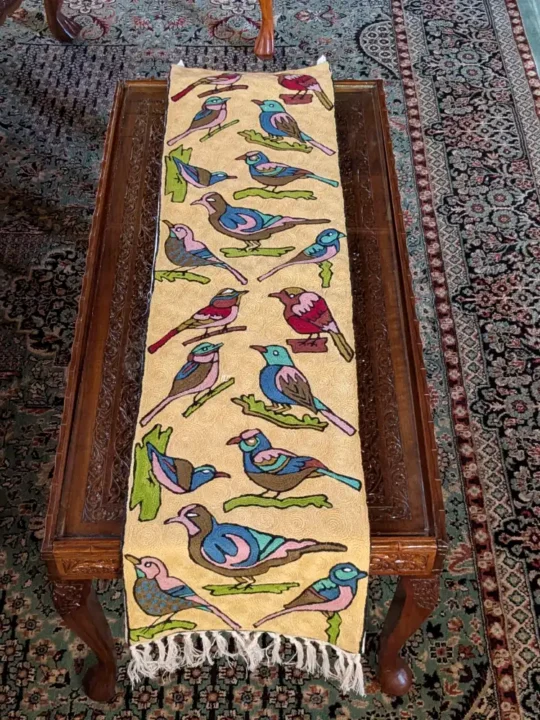 Eye-Catching Long Chain Stitch Runner for Table, Bedroom, Kitchen & Passage | Wall Display
