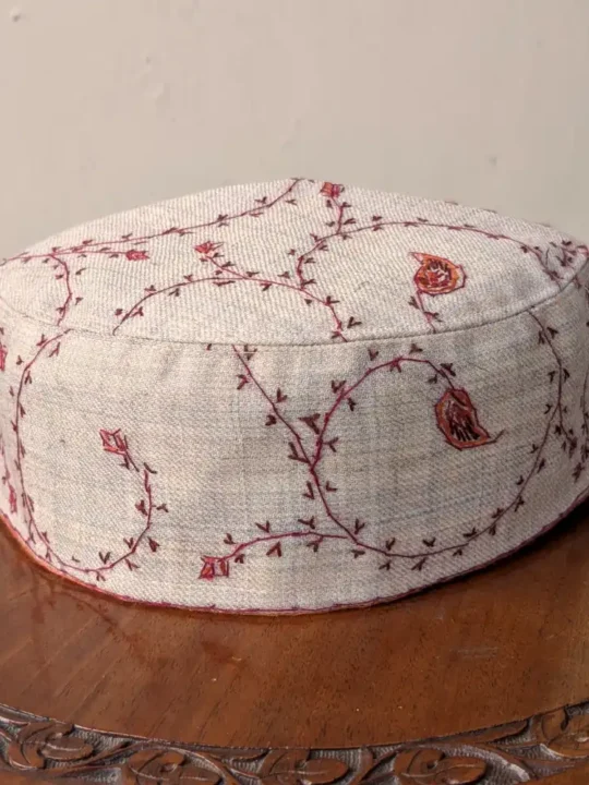 Peerzada Shamsuddin Beige Color Toosha Sozni Cap - A Spiritual Ramadan Choice