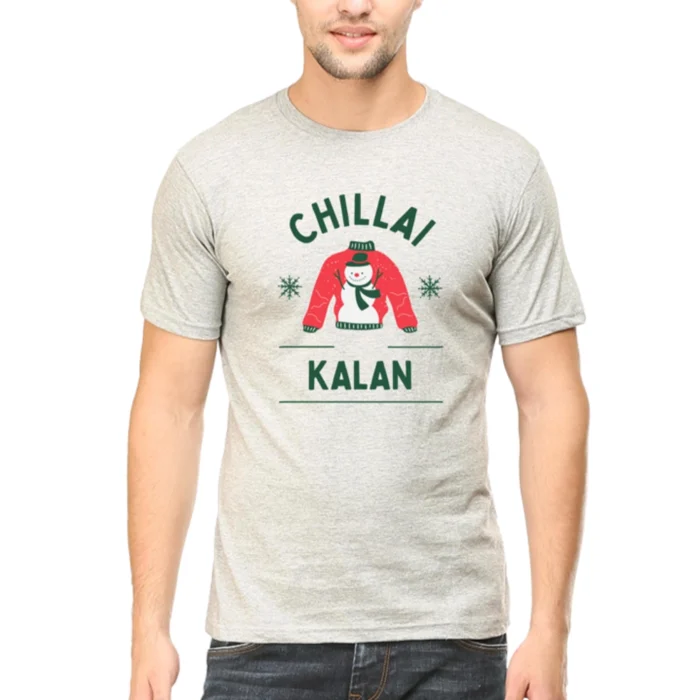 Chillai Kalan Grey Melange T-Shirt