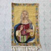 Classic Charm Dusoot Cotton Chain Stitch Cross Design Wall Hanging (3×2 ft)