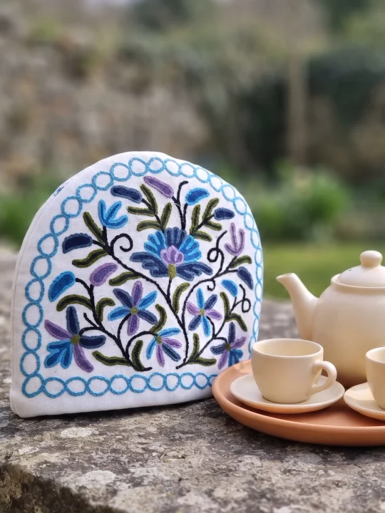 Blue Green Handmade Tea Cozy