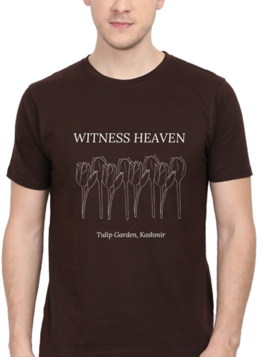 Tulip Garden Kashmir Coffee Brown T-Shirt