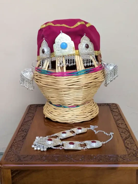 Noor-e-Kashmir Kasaba | Handcrafted Headwear with Traditional Stonework