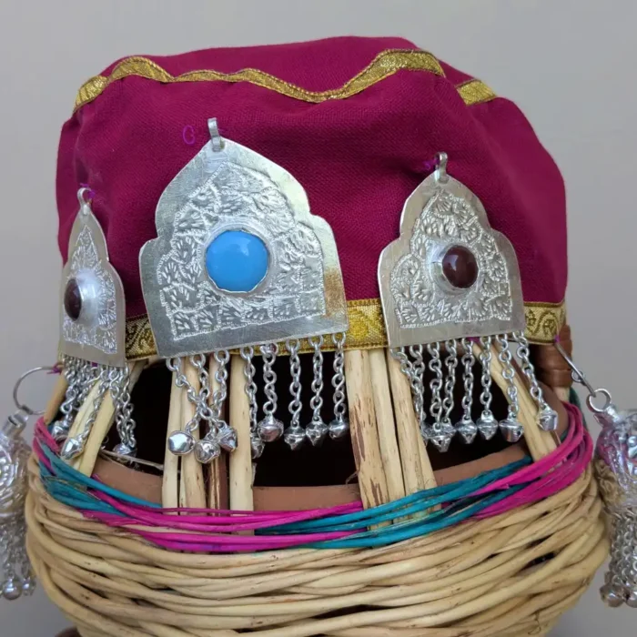 Noor-e-Kashmir Kasaba | Handcrafted Headwear with Traditional Stonework - Image 3