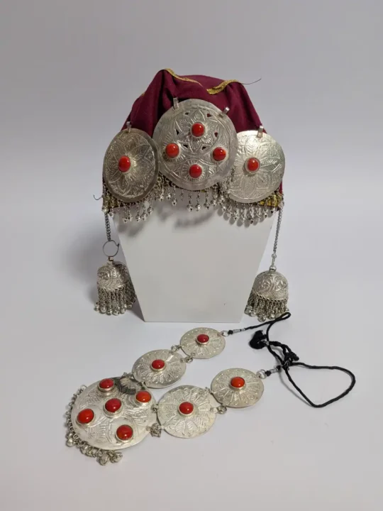 Zooni Kasaba | Kashmiri Head Cap for Women with Traditional Jewelry