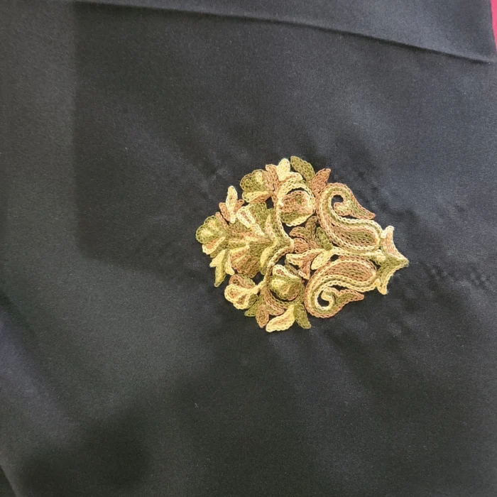 Black Aari Worked 2pc Summer Cool Suit | Dal Jheel Collection - Image 4