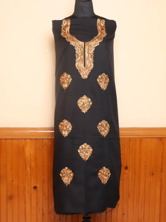 Black Aari Worked 2pc Summer Cool Suit | Dal Jheel Collection