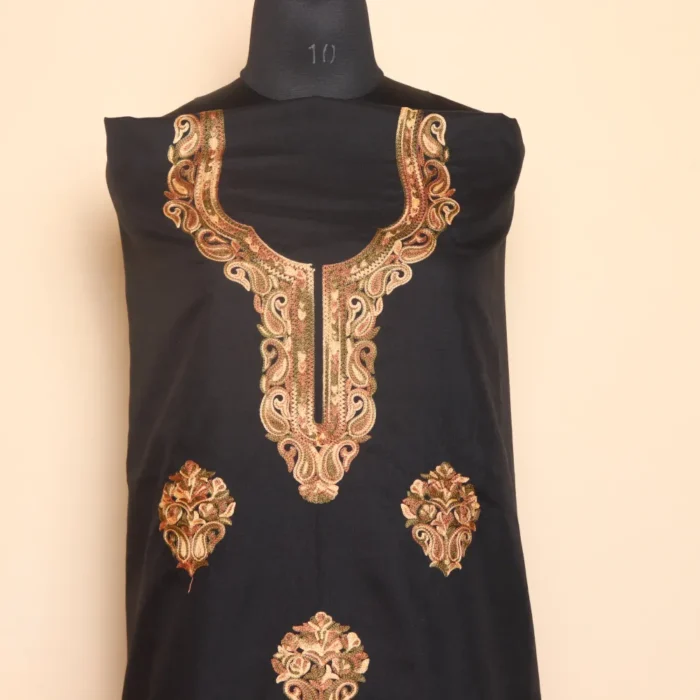 Black Aari Worked 2pc Summer Cool Suit | Dal Jheel Collection - Image 2