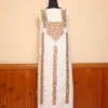 2pc White Summer Cool Aari Work Suit from Kashmir | Dal Jheel Collection