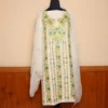 3PC Kashmiri White Cotton Suit With Panel Aari Embroidery | Dal Jheel Collection