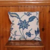 Blue Shaakh Hand Embroidered Crewel Cushion Cover 16*16 | Set of 2