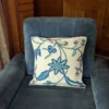 Blue Shaakh Hand Embroidered Crewel Cushion Cover 16*16 | Set of 2