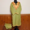 Olive Green Casual-Chic Kashmiri Ruby Cotton Kurti Set with Aari Work | Gulmohar Collection