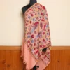 Kashmiri Stole With Hand Aari Embroidery in Pure Wool