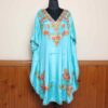 Light Sea Green Kashmiri Kaftan in Cotton Silk | Gulbano Collection