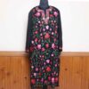 Kashmiri Black Georgette Kurti with All Over Aari Embroidery - Gulbanoo Collection