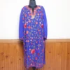 Blue Kashmiri Georgette Kurti with Elegent All Over Aari– Gulbanoo Collection
