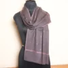 Grey Handcrafted Muffler with Traditional Sozni Embroidery