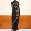 Black Authentic Hand Sozni Paper Machie Work Saree