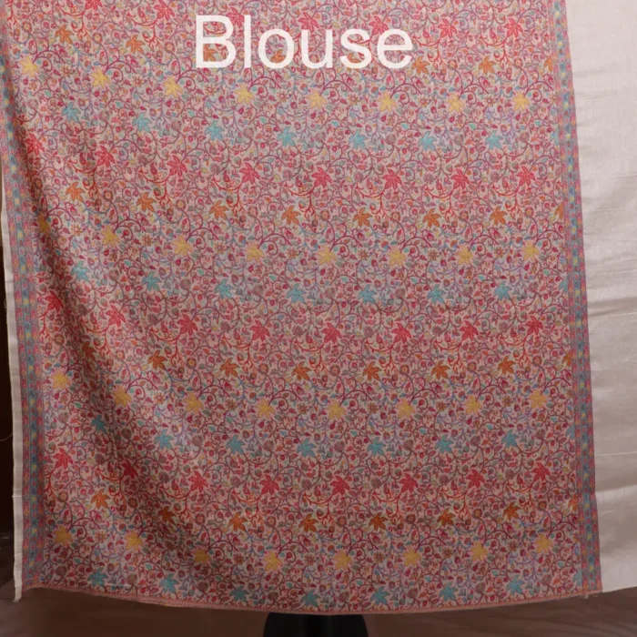 Luxe Kashmiri Kani Silk Saree | Original Jamawar Chinar Booyn  | Cream - Image 11