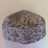 Khwabgah Light Grey Aari Worked Cap in Toosha Fabric