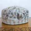 Mahjabeen Traditional Aari Embroidered Grey Shaded Cap in Toosha Fabric