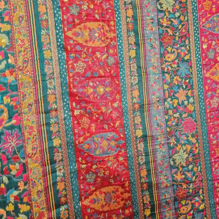 Luxe Jamawar Original Kashmiri Silk Kani Saree | Green | Gul E Nargis - Image 12