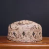 Aabshar Gali Kashmiri Beige Toosha Cap with Elegant Aari Detailing