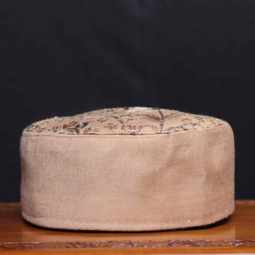 Darwaza Moh – Kashmiri Aari Worked Beige Color Toosha Cap