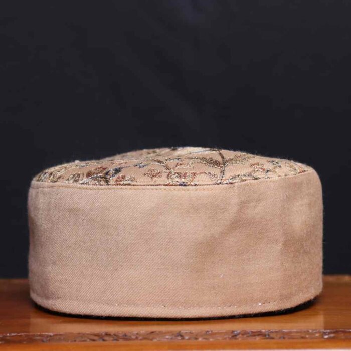 Darwaza Moh – Kashmiri Aari Worked Beige Color Toosha Cap