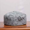 Firdous Nagar Grey Toosha Cap with Aari Work